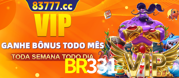 Banner promocional do BR331 oferecendo 100% de recompensas adicionais contínuas para quem fizer o login diário (Daily sign-in), com um mascote de coelho.